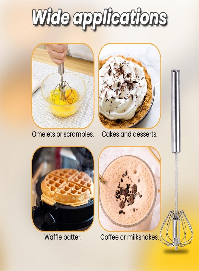 ADD2CART Kitchen Hand Blender Semi-Automatic & Stirring Stainless Steel Rotating Rotary Push Whisks Mixer for Kitchen Baking/Lassi/Butter Milk/Cream/Coffee - Image 3